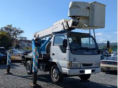 エルフトラック  TADANO AT-120TG/作業半径11m/地上高12m/積載荷重200kg/100V電源引き込み可能/ 中古車画像