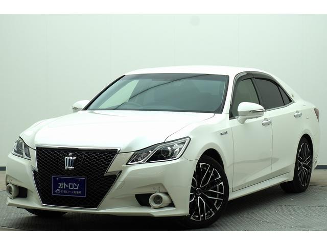 クラウンハイブリッド アスリートＳ　シ－トヒ－タ－　ＰＷ　ＥＴＣ付き　Ｗエアコン　ＵＳＢポート　横滑防止装置　フルセグ地デジ　ＰＷシート　バックガイドモニター　ＴＶナビ　キーフリー　カーテンエアバッグ　ＤＶＤ再生機能　ＡＢＳ　Ｂトゥース（1枚目）