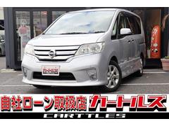 セレナ ハイウェイスター S-ハイブリッド Vセレクション ドライブレコーダー 全周囲カメラ ナビ オートクルーズコントロール 両側電動スライドドア HID スマートキー アイドリングストップ 電動格納ミラー 3列シート フルフラット ウォークスルー CVT 中古車画像