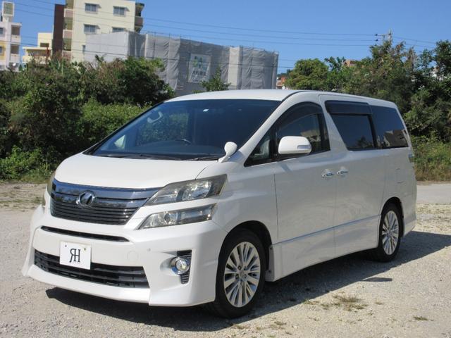 沖縄県の中古車ならヴェルファイア ２．４Ｚ　Ｇエディション　内地仕入れ　アルパイン８インチナビ（ＶＩＥ－Ｘ０８８）フリップダウンモニター１０．１インチ　純正アルミホイール　両側パワースライドドア　クルーズコントロール　フロント二列目パワーシート