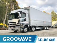 スーパーグレート アルミウイング 4軸低床 エアサス ハイルーフ パブコ 9,660×2,410×2,650 ラッシング2段 引出しフック9対 積載13.8t アルミホイール F7 7速 マニュアル 大型ウイング メッキパーツ ETC1.0 バックカメラ 中古車画像