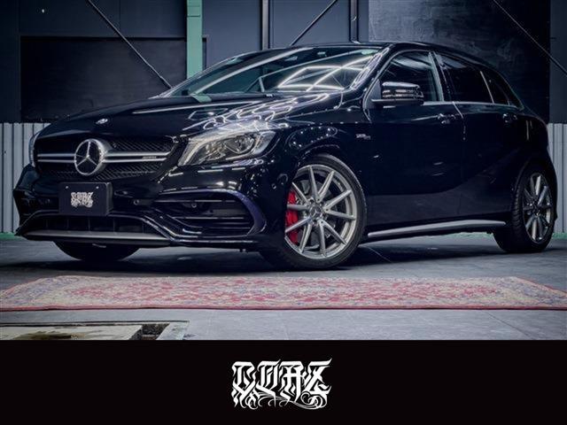 Ａクラス(AMG) Ａ４５　４マチック　ＡＭＧ製ＲＩＤＥ　ＣＯＮＴＲＯＬスポーツサスペンション／黒本革シート／純正ナビ／ 中古車画像