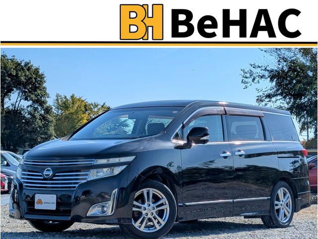 エルグランド(日産) ２５０ハイウェイスター　パートタイム４ＷＤ／後席モニター／アラウンドビューモニター／バックカメラ／純正ナビゲーション／地デジＴＶ／ＥＴＣ／１８インチ純正アルミホイール／ステアリングスイッチ／左側電動スライドドア／１００Ｖ電源 中古車画像