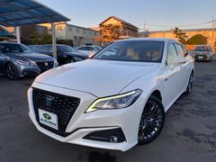 クラウンハイブリッド G-エグゼクティブ レザーシート シートAC メーカーナビTV HUD BSM ETC クルコンデジタルインナーミラー  TSS クリアラスソナー 全方向カメラ 3眼LEDライト フォグ 純正18インチアルミ 中古車画像