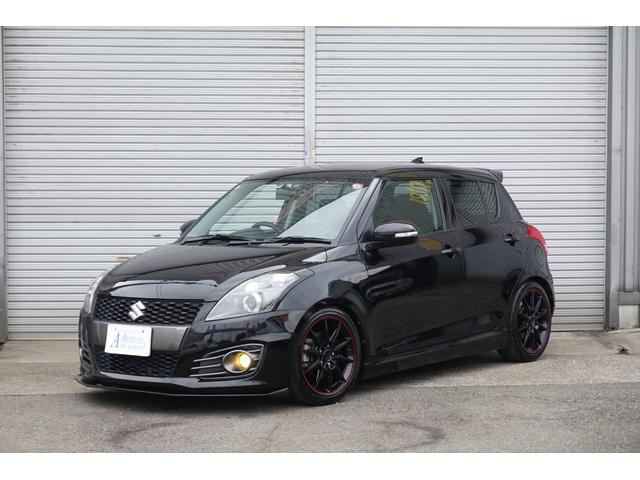 スイフトスポーツ(スズキ) ベースグレード ブリッツ車高調 フジツボマフラー 社外フロントリップ 社外17インチ カロッツェリアナビBカメラ モンスターマット アイライン 中古車画像