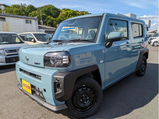 タフト Ｘ　届出済未使用車　禁煙車　衝突被害軽減ブレーキ　ガラスルーフ　ベンチシート　電動格納式ドアミラー　スマートキ－（1枚目）