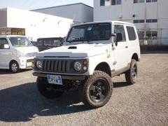 ジムニー ワイルドウインド 全塗装済 オートマ車 社外前後バンパー LEDヘッドライト 2.5インチリフトアップ ブラウンレザー調シートカバー ウッドハンドル ETC 中古車画像