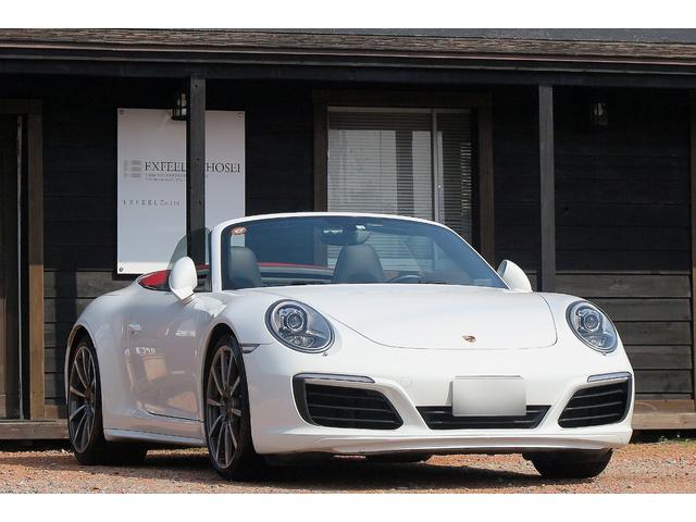 ９１１カレラ４Ｓ　カブリオレ　左ハンドル　ディーラー整備点検記録簿　黒レザー　赤幌　ナビ　Ｂモニター　ＥＴＣ　ドラレコ　取説　保証書