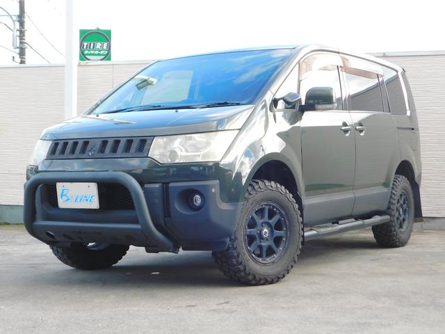 デリカＤ：５(三菱) Ｇ　ナビパッケージ　リフトアップ　両側パワースライドドア　純正ナビ　フリップダウンモニター　地デジ　クルーズコントロール　パドルシフト　ＥＴＣ　エクストリームＪ１６インチＡＷ　ＢＦグッドリッチマッドテレーンタイヤ 中古車画像