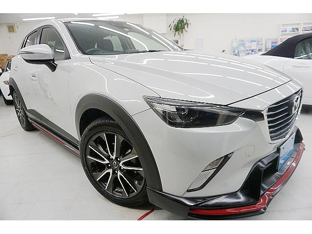 ＣＸ－３ ＸＤ　ツーリング　シルクブレイズエアロ／レムズマフラー／全国１年間保証付／ナビ地デジ＆ＤＶＤ＆バックカメラ／１８アルミ／ＢＳＭ＆軽減ブレーキ／ＬＥＤライト／ハーフ革シート／パドルシフト／クルーズコント／１オーナー禁煙車（1枚目）