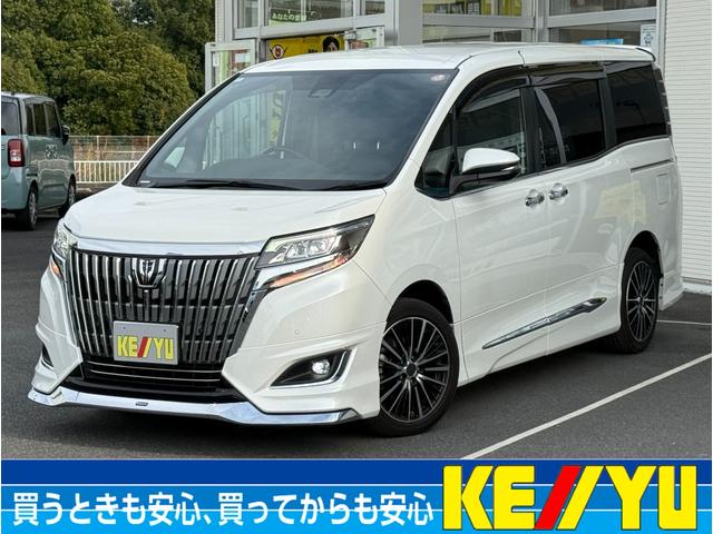 エスクァイア(トヨタ) Ｇｉ　禁煙１オーナー　モデリスタフルエアロ　黒革シート　９型ＳＤナビ　後席モニター　両側電動スライド　バックカメラ　ＥＴＣ　衝突軽減装置　車線逸脱警報　Ｂｌｕｅｔｏｏｔｈオーディオ　フルセグＴＶ　ＤＶＤ再生 中古車画像