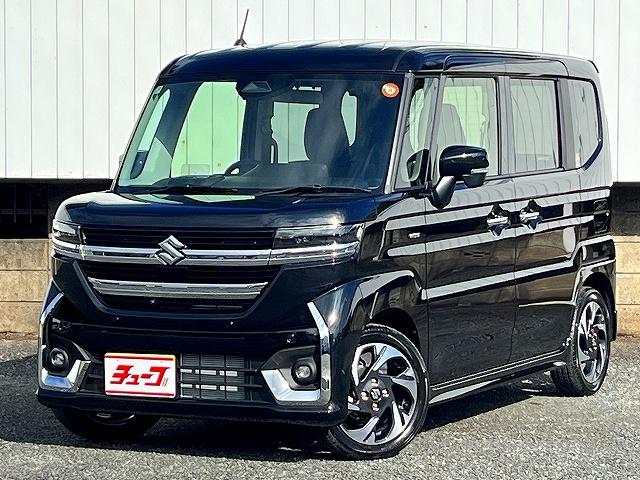 スペーシアカスタム ハイブリッドXS 登録届出済未使用車 純正全方位モニター付きメモリーナビ フルセグ BTオーディオ スズキコネクト対応通信機装着車 ハンドルヒーター 両側パワスラ 電動パーキングブレーキ オートブレーキホールド(1枚目)