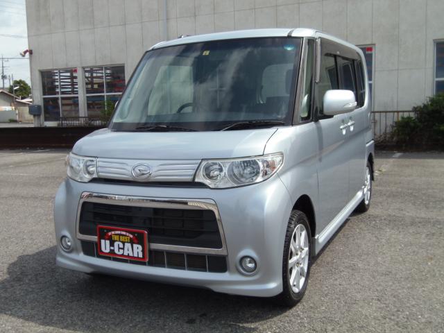 カスタムX メモリーナビ TV バックカメラ 4WD アイドリングストップ 電動スライドドア エンジンスターター ワンオーナー スマートキー HIDライト フォグランプ 純正アルミ フロアマット ドアバイザー(1枚目)