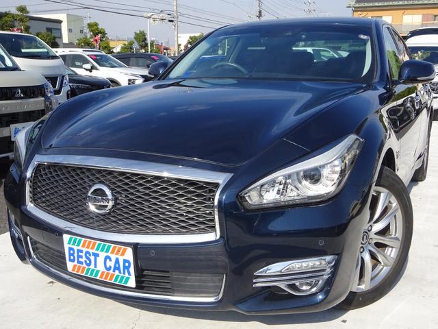 フーガハイブリッド(日産) ベースグレード　レザーシート　純正ナビ　フルセグＴＶ　アラウンドビューモニター　ドライブレコーダー　ＥＴＣ　Ｂｌｕｅｔｏｏｔｈ　ＤＩＳＣ　ＵＳＢ　アダプティブクルーズコントロール　レーンキープアシスト 中古車画像