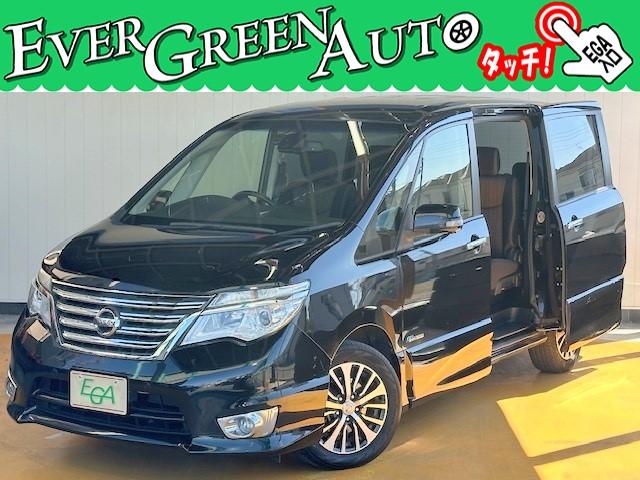 日産 セレナ ハイウェイスター　Ｖセレ＋セーフティ　ＳＨＶ　Ａセフ　修復歴なし　禁煙車　エマージェンシーブレーキ　純正ＳＤナビ　全周囲モニタ　両側自動ドア　レーンキープ　ブルートゥース　クルコン　ＥＴＣ　ＬＥＤライト　フォグ　純１６ＡＷ　プッシュスタート　インテリキー