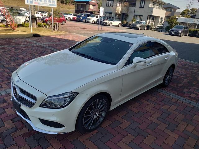 メルセデス・ベンツ ＣＬＳクラス ＣＬＳ５５０　後期　レーダーセーフティＰＫＧ　９速ＡＴ　３６０℃カメラ　ＡＭＧスポーツＰＫＧ　純正ＨＤＤナビ地デジフルセグＴＶ　ＥＴＣ　サンルーフ　黒革シート　全席シートヒーター　電動トランク　４．７ｌツインターボ