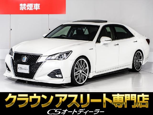 アスリートＧ　後期型（禁煙車）（サンルーフ）（黒本革）（ＴＲＤエアロ）（ＲＳＲ車高調）（２０インチアルミ）（衝突軽減）（踏み間違い防止機能）（レーダークルーズ）（プリクラッシュ）（クリアランスソナー）ローダウン