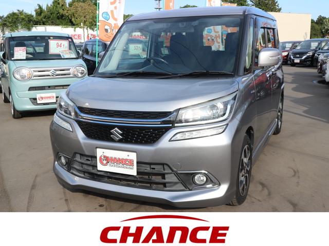 ソリオバンディット(スズキ) ハイブリッドＳＶ　純正９インチナビ　ＣＤ　ＤＶＤ　Ｂｌｕｅｔｏｏｔｈ　両側パワースライドドア　ドライブレコーダー前　クルーズコントロール　衝突被害軽減ブレーキ　スマートキー　プッシュスタート 中古車画像