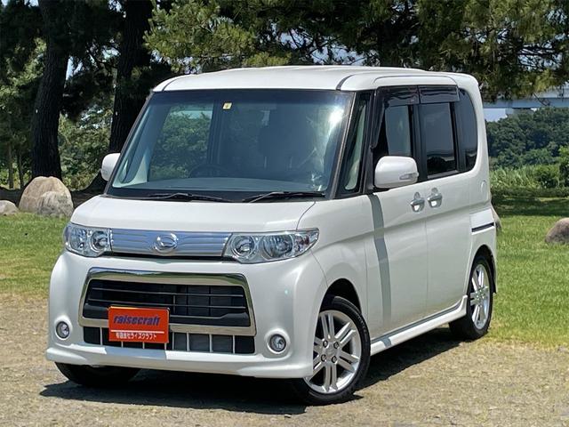 ダイハツ タント カスタムＲＳ　ターボ車／ナビ／ＴＶ／ＣＤ／ＤＶＤ／電動格納ミラー／ウインカーミラー／パワーウィンドウ／パワステ／ＭＯＭＯステアリング／オートエアコン／片側電動スライドドア／キーレス／ＨＩＤヘッドライト