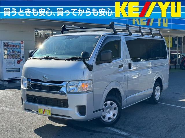 トヨタ ハイエースバン ＤＸ　ＧＬパッケージ衝突軽減【走行４２，４２３ｋｍ】　【禁煙車１オーナー】【２０２２年製ヨコハマ夏タイヤ】【Ｂｌｕｅｔｏｏｔｈオーディオ対応ＳＤナビ／Ｂカメラ／ＥＴＣ●コムテック製３６０°ドラレコ】両側スライドドア／レーンアシスト●ＡＴハイビーム