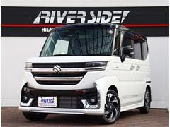 スペーシアカスタム ハイブリッドXSターボ 前後バンパーガーニッシュ9インチナビ全方位カメラフルセグスマートキーシートカバー4WDワンオーナーエンジンスターターシートヒーターステアヒーターETC2.0コーナーセンサーレーダークルコンHUD 中古車画像