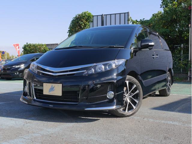 エスティマ(トヨタ) アエラス　レザーパッケージ　３列７人乗り／本革シート／パワーシート／快適温熱シート／ＡＬＰＩＮＥ製８型ナビ／ＡＬＰＩＮＥ製フリップダウンモニターＤＶＤ／地デジＴＶ／Ｂｌｕｅｔｏｏｔｈ／モデリスタフロントエアロ／寒冷地仕様／ＥＴＣ 中古車画像