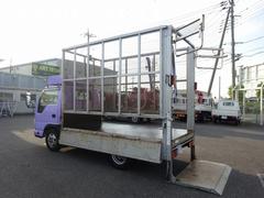 いすゞ　エルフトラック　　パワーゲート付平ボディ　カゴ網車　元資源ゴミ回収車