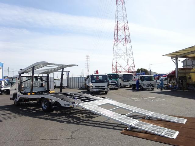 三菱ふそう キャンター 　２台積み積載車　ワイド　超ロング