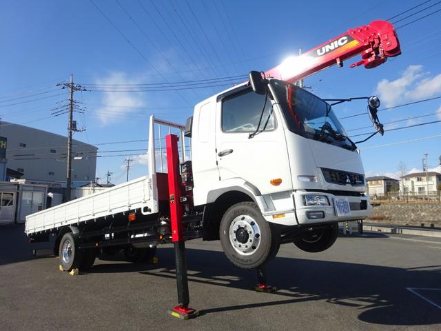 　増トン　４段セルフクレーン　ハイジャッキ　古河ユニック　警報仕様　重機運搬車　６ｍボディ　ワイド幅　ベッド付　７．６ｔ積載　木製あおり３方開