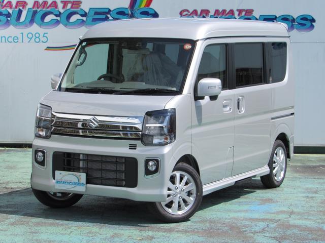 エブリイワゴン ＰＺターボスペシャル　届出済未使用車／スマートキー／両側パワースライドドア／ＬＥＤヘッドライト／ディスプレイオーディオ／バックモニター／アイドリングストップ／コーナーセンサー／レーダーブレーキ／運転席助手席エアバッグ（1枚目）