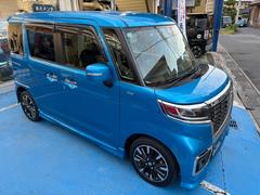 スペーシアカスタム ハイブリッドXS 7インチCD/DVDワンセグナビ ETC フロントドライブレコーダー 両側電動スライドドア サーキュレーター クリアランスソナー レーンアシスト 衝突被害軽減システム スマートキー 電動格納ミラー 中古車画像