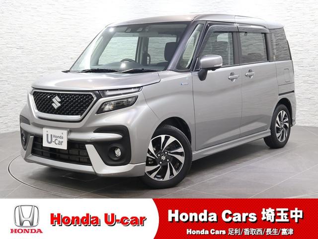 ソリオバンディット(スズキ) ハイブリッドＭＶ　純正ナビ　マルチビューカメラ　両側パワースライドドア　衝突軽減ブレーキ　踏み間違え防止　パーキングセンサー　前後ドラレコ　シートヒーター　ＬＥＤライト　フォグ 中古車画像