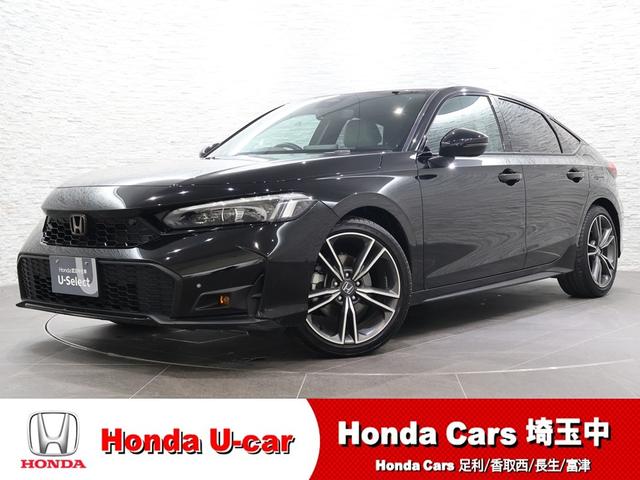 シビック(ホンダ) ｅ：ＨＥＶＥＸ　当社デモカー　純正ホンダコネクトディスプレイ　バックカメラ　パーキングセンサー　電動サンルーフ　シートヒーター　パワーシート　ＥＴＣ　ＬＥＤライト　フォグ　純正ＡＷ　スマートキー　衝突被害軽減ブレーキ 中古車画像