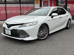 カムリ G プレミアプラチナ保証1年付/メーカーナビ/フルセグTV/バックカメラ/衝突軽減ブレーキ/新品ワーウィッククライヴァー19インチアルミ/新品ラルグス車高調/ETC2.0/スマートキー2個/整備記録簿2枚 中古車画像