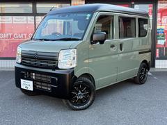 エブリイ ジョインターボ 4WD/シーダーグリーン全塗装済/プレミアプラチナ保証1年付/衝突軽減ブレーキ/ETC/コーナーセンサー/キーレスキー/新品ザック 14インチアルミ/新品ナンカンMTタイヤ 中古車画像