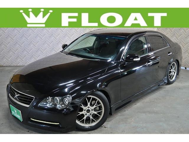 マークＸ(トヨタ) ２５０Ｇ　Ｌパッケージ　後期型　ブラック全塗装　Aftermarket１７ＡＷ　Dampers　Aftermarket Aero　ＬＥＤリング付カスタムＨライト　純正ＨＤＤナビ　スマートキー　Ｂカメラ　サブウーファー　ツイーター　ＥＴＣ　ＨＩＤ　フォグ　ウインカーミラー 中古車画像