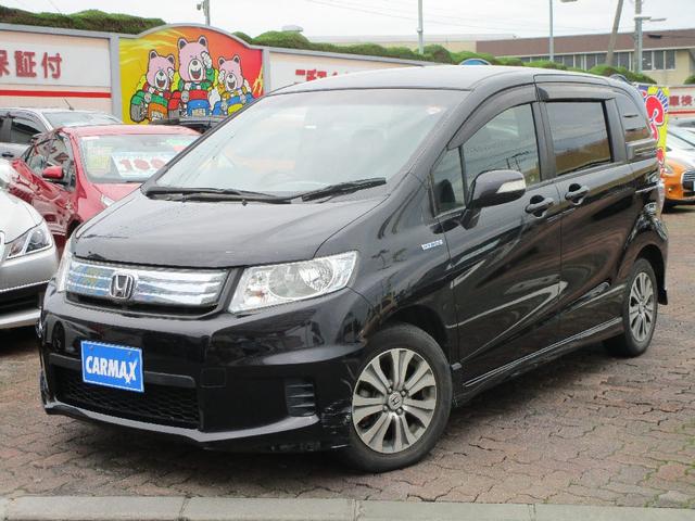 ホンダ フリードスパイクハイブリッドジャストセレクション 両側自動ドア 純正ナビ ブルートゥース スマートキー ｈｉｄライト オートライト クルーズコントロール 純正アルミの中古車 車体価格99 8万円 12 平成24 年式 走行6 2万キロ 車体色ワイン 千葉県柏市若柴５