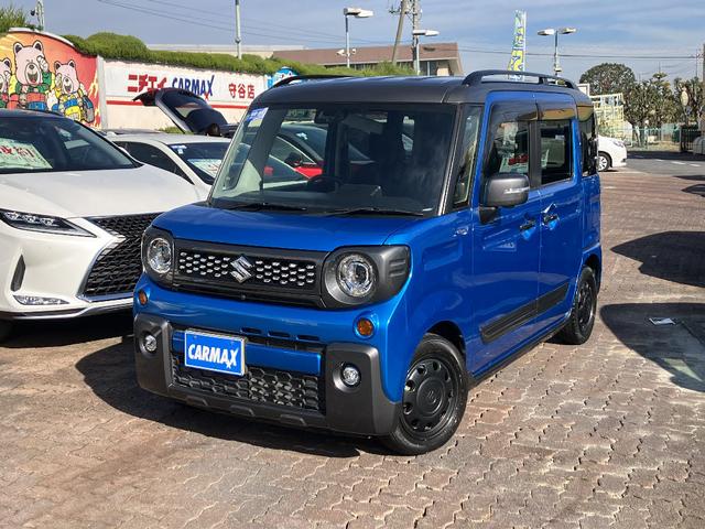 スペーシアギア(スズキ) ハイブリッドＸＺ　ターボ　全周囲カメラ　ナビ　ＴＶ　スマートキー　ヘッドアップディスプレイ　ＥＴＣ　両側電動スライドドア　クリアランスソナー　クルコン　レーンアシスト　衝突軽減　ＬＥＤ　ヘッドライトウォッシャー　シートヒーター 中古車画像