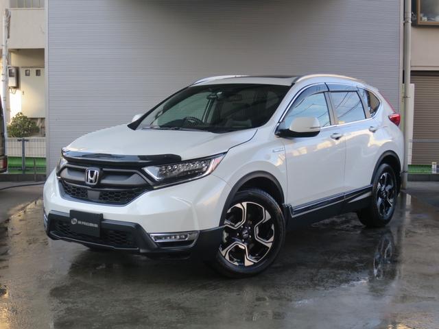 ホンダ ｃｒ ｖハイブリッドｅｘ マスターピース 黒革シート サンルーフ ｓｄナビ ｅｔｃ２ ０ フルセグｔｖ ドラレコａｃｃ バックカメラ パワーシート 電動リアゲートの中古車 車体価格2万円 18 平成30 年式 走行4 4万キロ 車体色パールホワイト 東京都