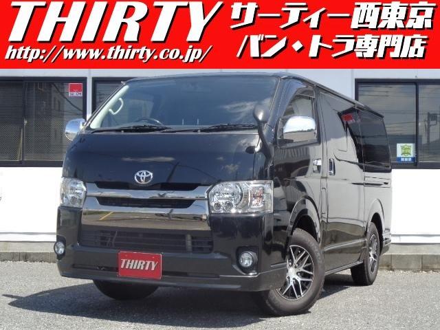 スーパーGL ダークプライム SDナビ 地デジTV バックカメラ Bluetooth ETC スマートキー 小窓付き両側スライドドア ハーフレザー TRDエアロ TRDマフラー 純正LEDヘッドライト 15AW(1枚目)
