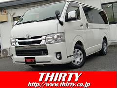 ハイエースバン ロングスーパーGL 禁煙車 ディーゼルターボ 両側小窓付きスライドドア 後席エアコン トヨタセーフティーセンス 純正オーディオ バックカメラ USB LEDヘッドライト オートライト 前フォグ 車線逸脱警告 キーレス 中古車画像