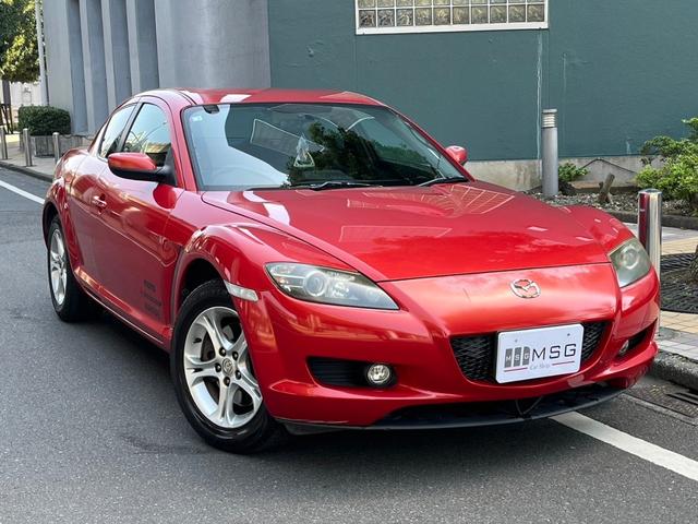 マツダ ＲＸ－８ ベースグレード　８．１万ｋｍ時リビルトエンジン換装済　カロッツェリアナビ　ＥＴＣ　ＢＲＩＤＥバケットシート　ＭＯＭＯステアリング