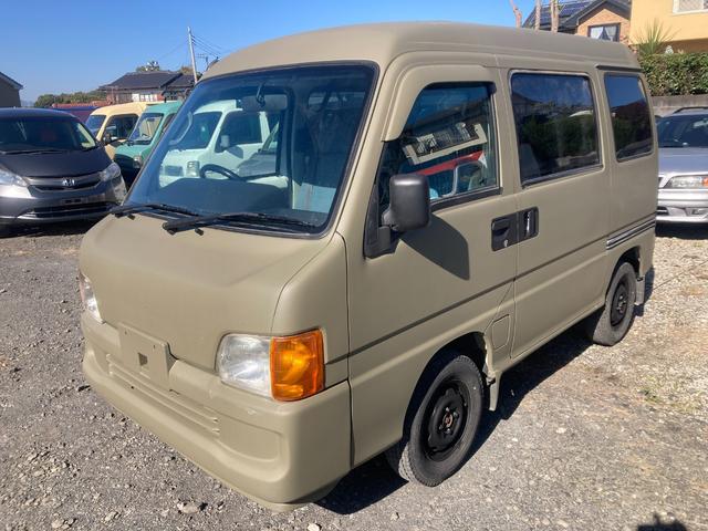 サンバーディアス(スバル) ベース　５速ＭＴ　スイッチ切替式４ＷＤ　エアコン　パワステ　パワーウインドウ　後席分割シート　後席ヒーター　大型リアアンダーミラー　タイミングベルト交換済み　色替 中古車画像