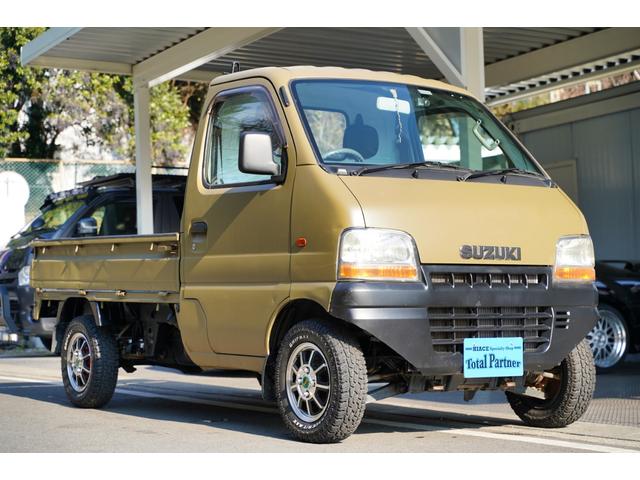 ＫＣ　パートタイム４ＷＤ／５ＭＴ／全塗装済／サンドベージュ／パワステ／エアコン／３方開／ブルートゥース／シートカバー／１２インチＡＷ／マッドタイヤ／ドラレコ／