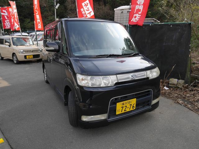 ダイハツ タント カスタムＸ　ＨＩＤ　キーレスエントリー　電動格納ミラー　ベンチシート　ＡＴ　盗難防止システム　ＡＢＳ　ＣＤ　ＭＤ　アルミホイール　衝突安全ボディ　エアコン　パワーステアリング　パワーウィンドウ