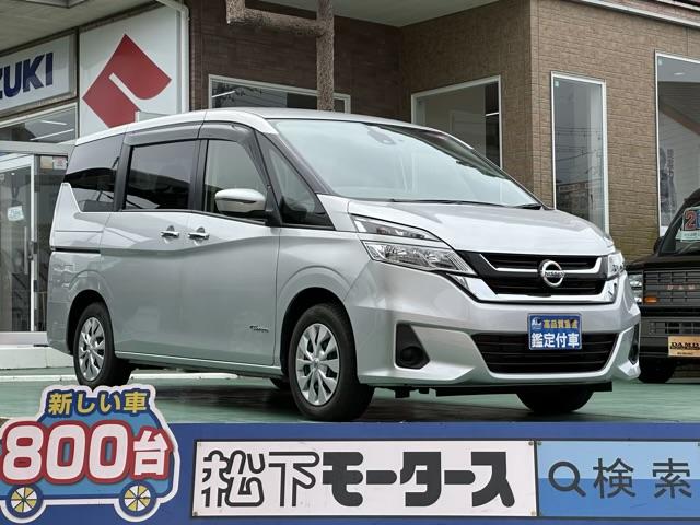 日産 セレナ Ｘ　純正ナビゲーション　バックカメラ　リモコンキー　両側スライドドア　フルオートエアコン　リヤクーラー　ロールサンシェード　アイドリングストップ　オートライト　ステアリングスイッチ