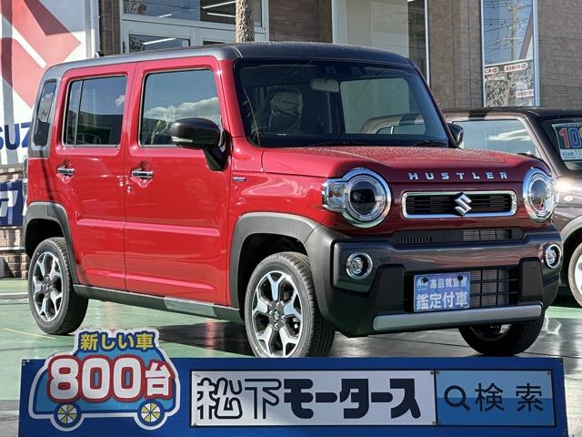 ハイブリッドＸ　新型　スズキセーフティサポート　ＬＥＤヘッドランプ　アダプティブクルーズコントロール　マイルドハイブリッド　シートヒーター　キーレスプッシュスタート　１５インチＡＷ　本革巻ステアリング　届出済未使用車