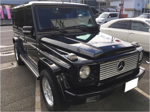 Ｇクラス Ｇ５５　ＡＭＧロング　黒レザーシート　サンルーフ　天張り張替　地デジナビ　バックカメラ　ＥＴＣ　パワーシート　アルミホイール　ディーラー車　左ハンドル