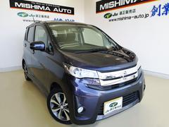 eKカスタム T 4WD ターボモデル ドライブレコーダー ナビ バックカメラ HIDオートライト シートヒーター 革巻ステアリング Bluetooth フルセグ USB SD DVD再生 スマートキー 中古車画像