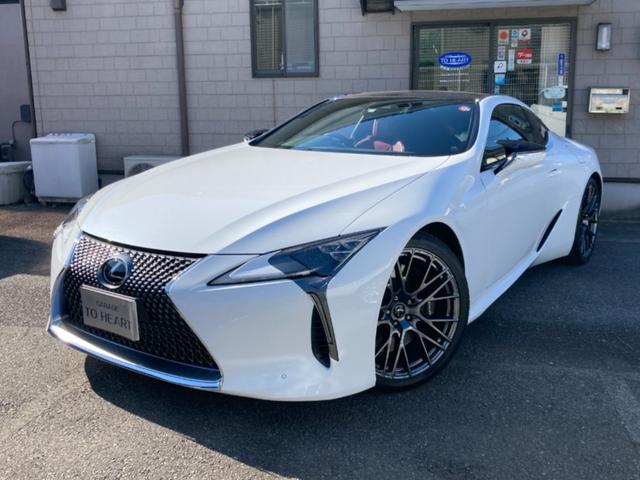 レクサス ＬＣ ＬＣ５００　Ｓパッケージ　修復歴なし　走行４万キロ　車検６年４月　保証付き　純正ナビ　フルセグＴＶ　ＣＤ　ＤＶＤ　バックカメラ　ハーフレザー　スマートキー　２１インチＴＲＤアルミ　ＴＲＤエアロ　ＥＴＣ